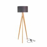 Lusito_ Stojací lampa TRIPOD_Linen purple grey 029_dub natural (1)