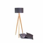 Lusito_ Stojací lampa TRIPOD_Linen purple grey 029_dub natural (2)