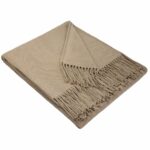 lusito_bavlneny_pled_plain_beige_grau