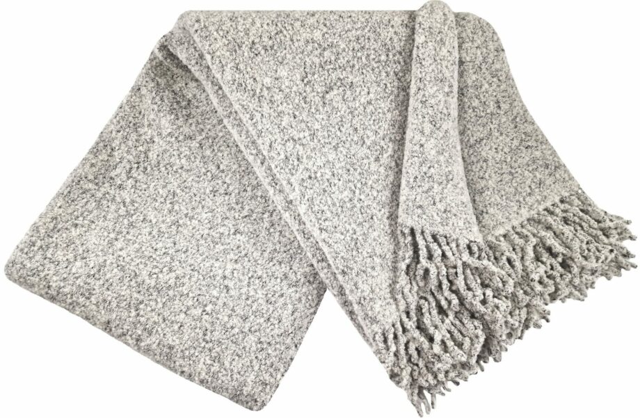 Vlněný pléd Bouclé Silver Grey