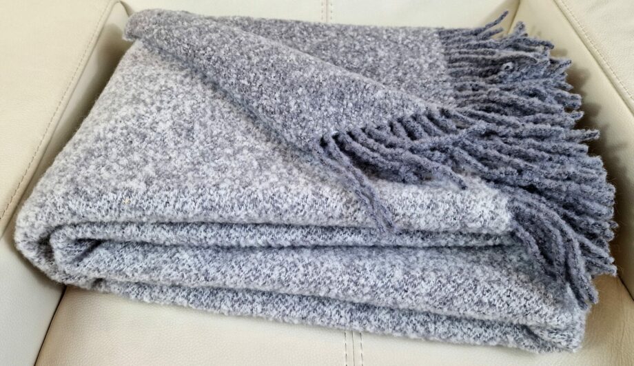 Vlněný pléd Bouclé Dark Grey