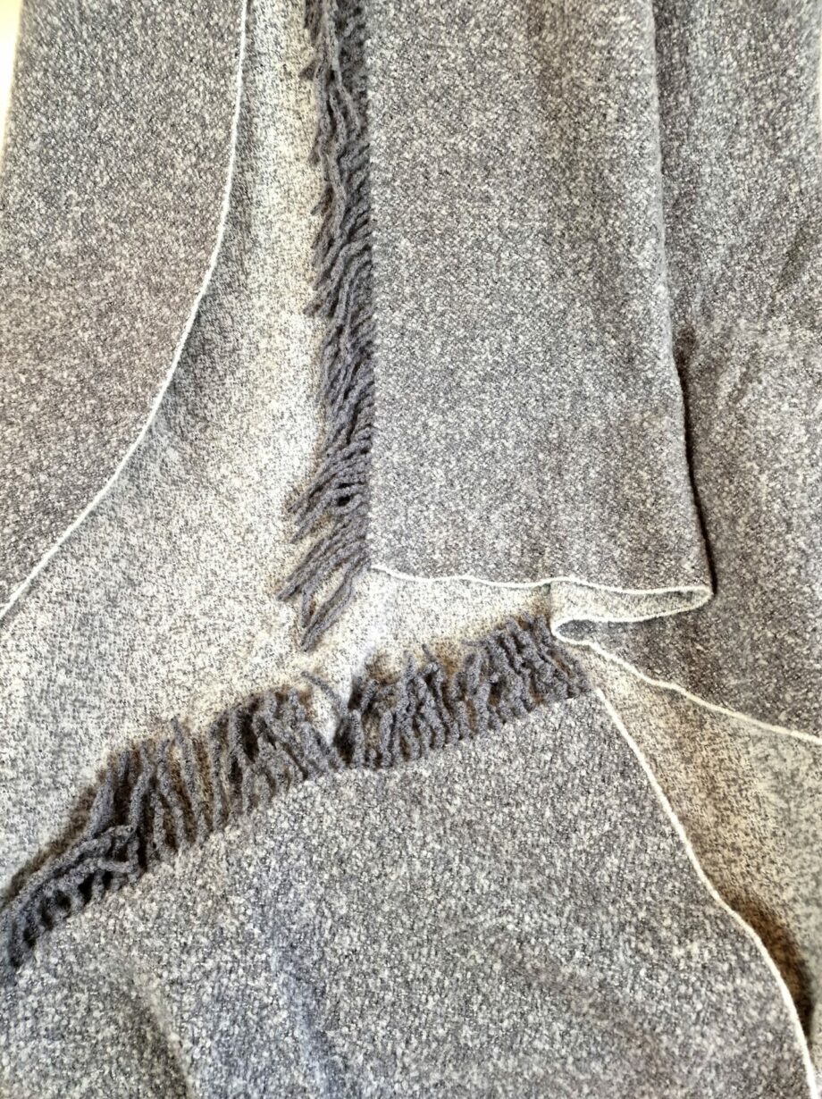 Vlněný pléd Bouclé Dark Grey