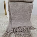 Pléd s příměsí vlny Palmera-R beige-white 2