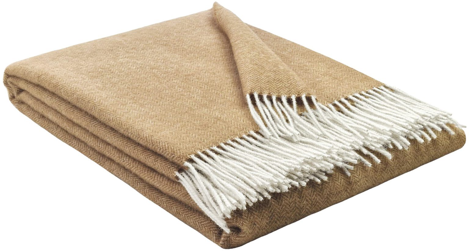 Vlněný pléd - beige/sand