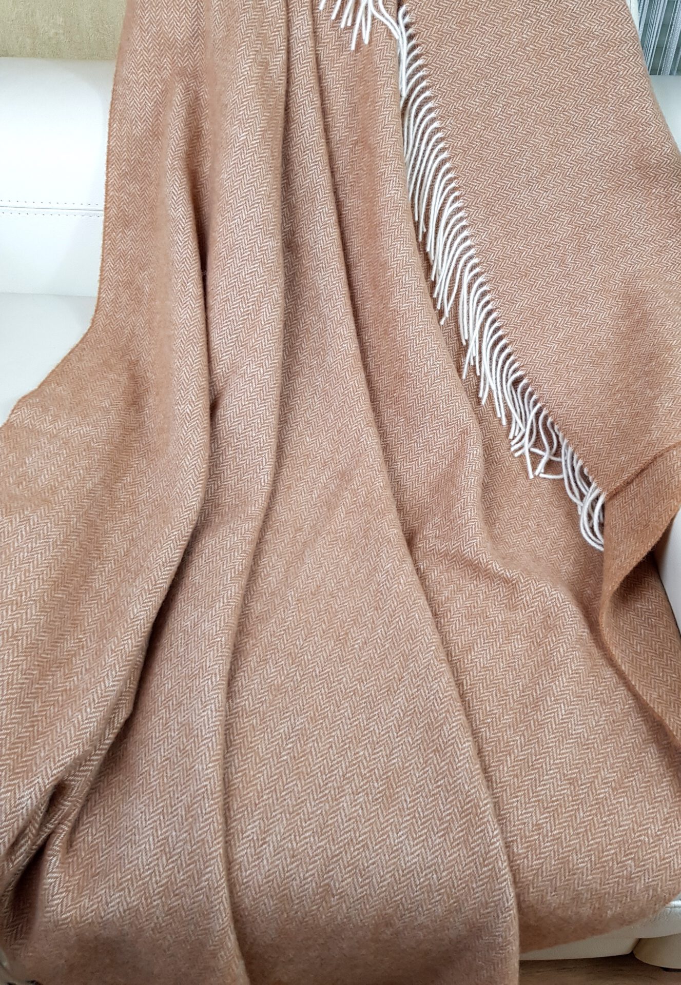 Vlněný pléd - beige/sand