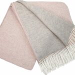 Vlněný pléd s kašmírem Faro DF pink-grey 1