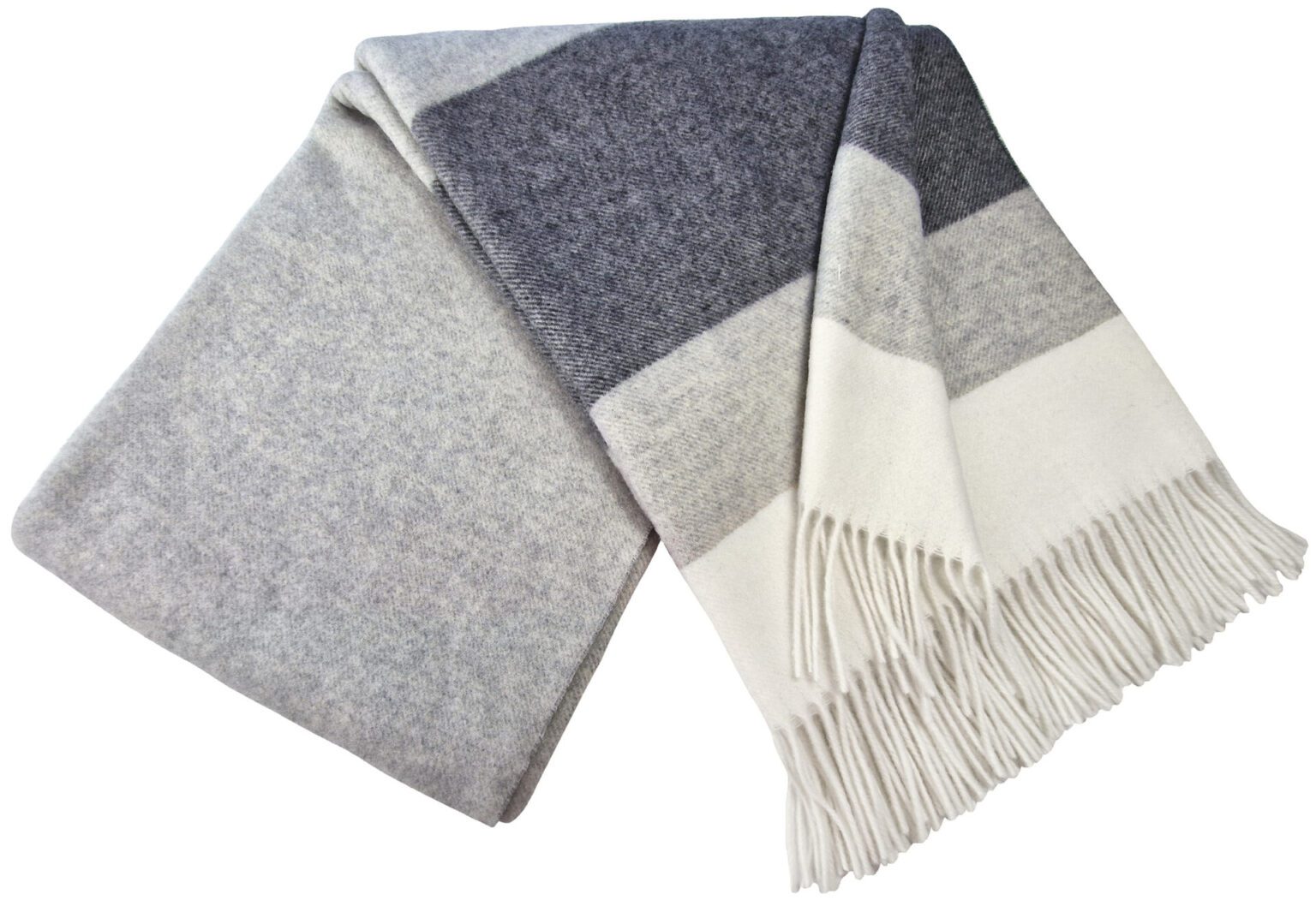 Vlněný pléd s kašmírem grey-dark