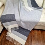 Vlněný pléd s kašmírem Faro S grey-dark grey 2