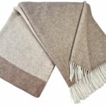 Vlněný pléd s kašmírem Faro ZW brown-beige 1
