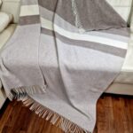 Vlněný pléd s kašmírem Faro ZW brown-beige 2