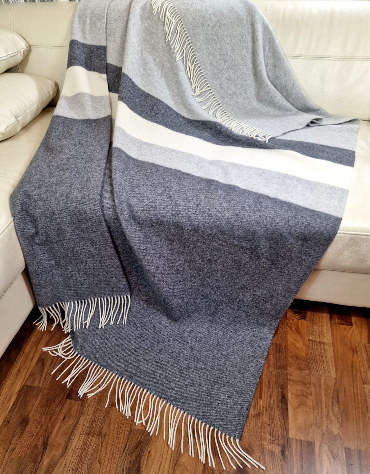 Vlněný pléd s kašmírem grey-light grey