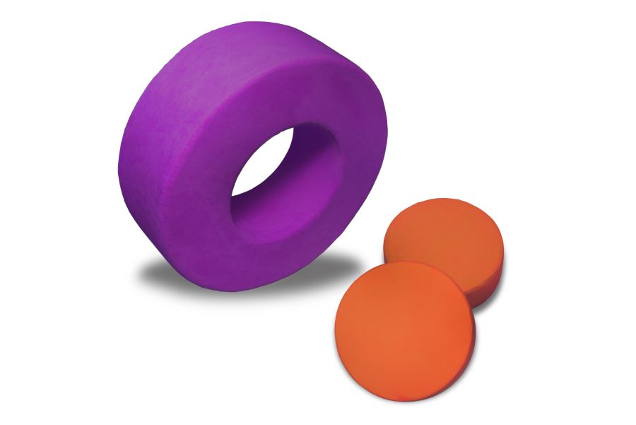 Donut purpurová/oranžová